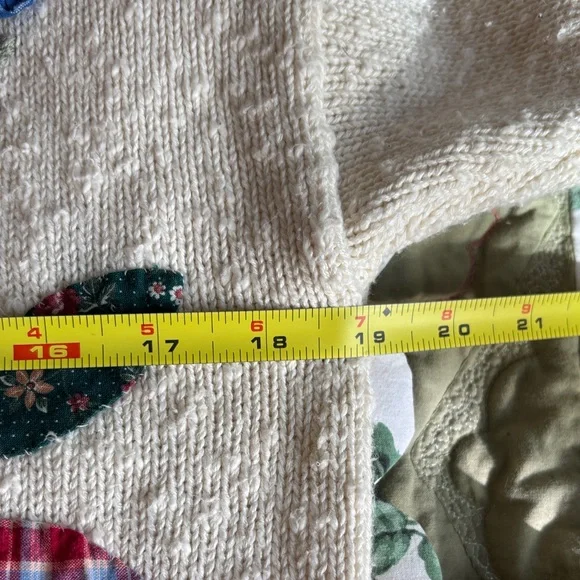 Americana 1990 Embroidered Cream Cardigan Sweater -size M? - Picture 9 of 13